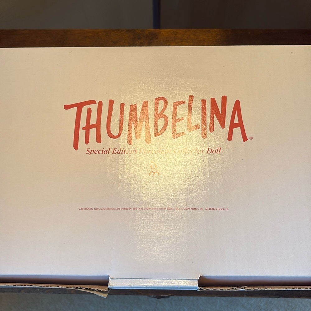 NIB Thumbelina Special Edition Porcelain Collector Doll.